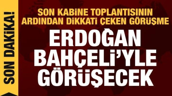 Cumhurbaşkanı Erdoğan, Bahçeli'yi kabul edecek