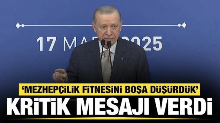 Cumhurbaşkanı Erdoğan'dan önemli mesaj: Mezhepçilik fitnesini boşa düşürdük