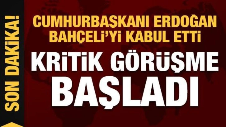 Cumhurbaşkanı Erdoğan ile Devlet Bahçeli arasında kritik görüşme başladı