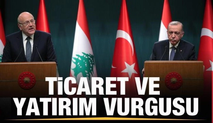 Cumhurbaşkanı Erdoğan ile Lübnan Başbakanı Mikati'den ortak açıklama