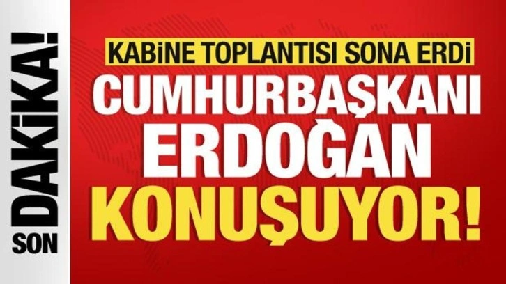 Cumhurbaşkanı Erdoğan Kabine Toplantısı sonrası açıklama yapıyor