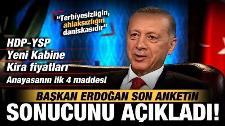 Cumhurbaşkanı Erdoğan masasındaki son anketin sonucunu açıkladı!