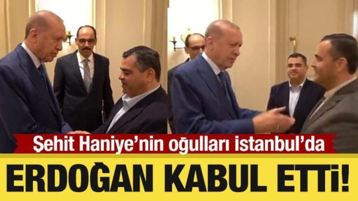 Cumhurbaşkanı Erdoğan şehit Haniye'nin oğulları ile görüştü