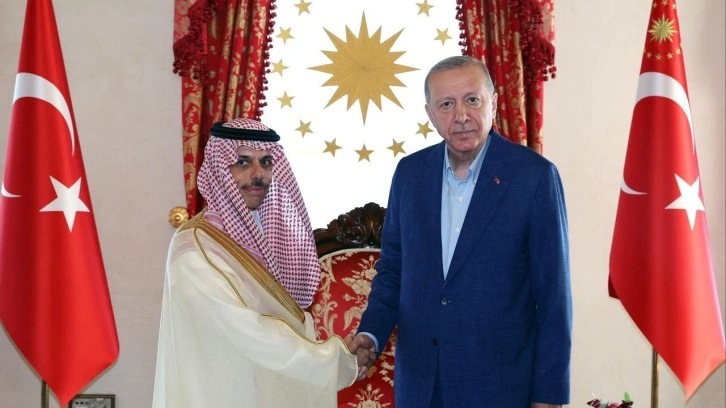 Cumhurbaşkanı Erdoğan Suudi Arabistan Dışişleri Bakanı Al-Saud'u kabul etti