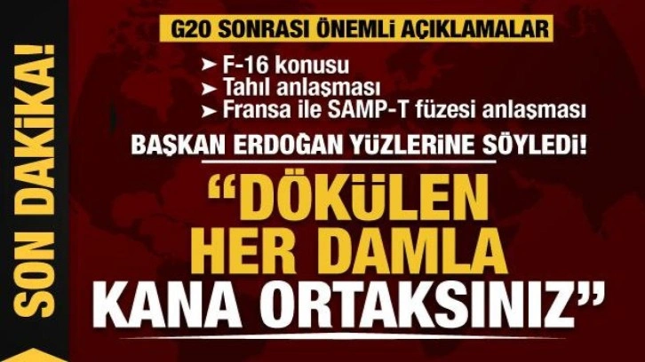 Cumhurbaşkanı Erdoğan'dan ABD'ye: Dökülen her damla kana ortaksınız