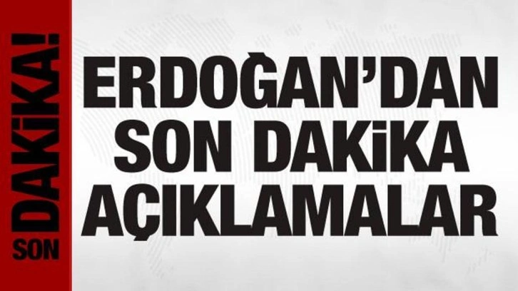 Cumhurbaşkanı Erdoğan'dan BAE ile mutabakat açıklaması