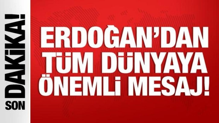 Cumhurbaşkanı Erdoğan'dan Filistin açıklaması