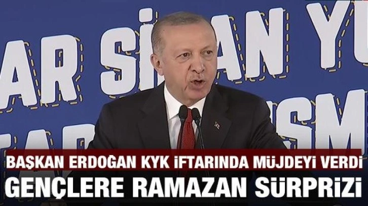 Cumhurbaşkanı Erdoğan'dan gençlere Ramazan sürprizi