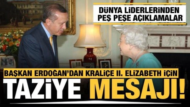 Cumhurbaşkanı Erdoğan'dan Kraliçe II. Elizabeth için taziye mesajı