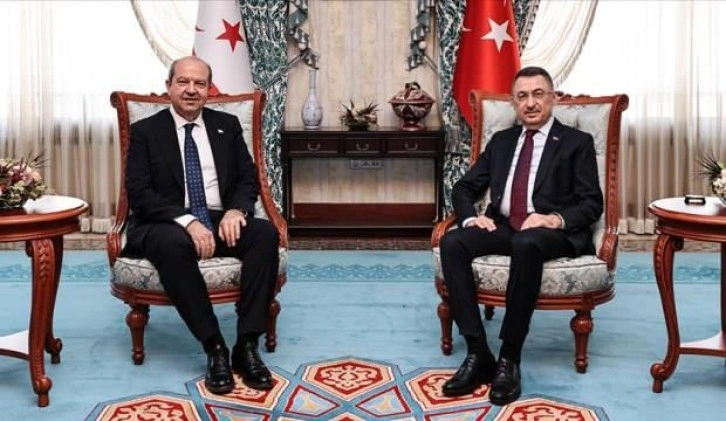 Cumhurbaşkanı Yardımcısı Oktay, KKTC Cumhurbaşkanı Tatar ile görüştü