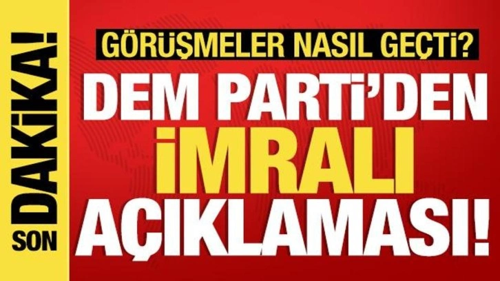 DEM Parti İmralı heyetinden açıklama: Görüşmeler nasıl geçti?