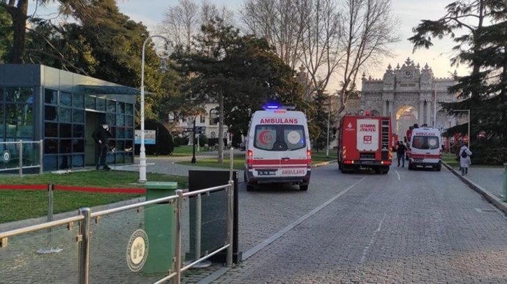 Dolmabahçe Sarayı'nda yürekleri ağza getiren yangın