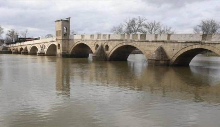 Edirne'de Ergene Nehri'nin debisi artarken Meriç ve Tunca düşüyor