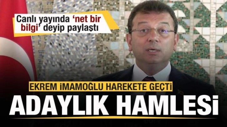 Ekrem İmamoğlu'ndan adaylık hamlesi! Canlı yayında 'Net bilgi' deyip paylaştı