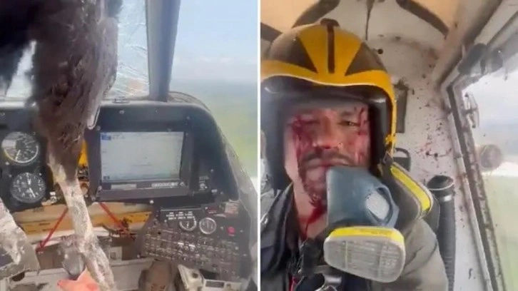 Ekvador'da inanılmaz olay: Uçağa çarpan kuş kokpite girdi pilot kanlar içinde kaldı