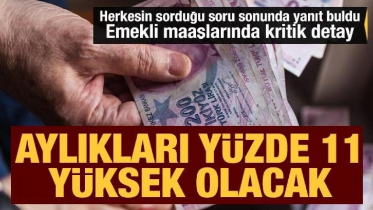 Emekli maaşlarında kritik detay: Aylıkları yüzde 11 yüksek olacak