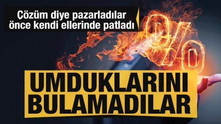 Enflasyona çözüm diye pazarladıkları 'yüksek faiz' ellerinde patladı