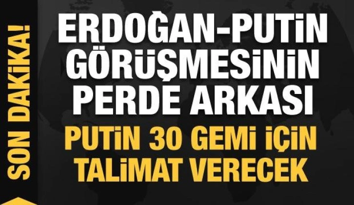 Erdoğan-Putin görüşmesinin perde arkası! 30 gemi Türkiye'ye gelecek