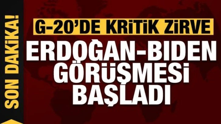 Erdoğan ve Biden G20'de bir araya geldi