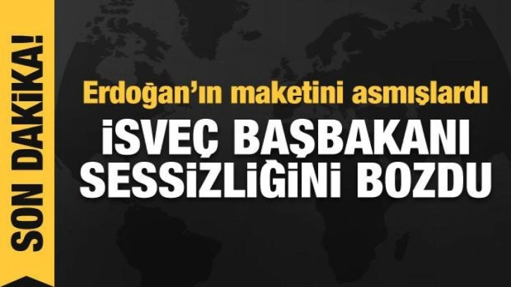 Erdoğan'ın maketini asmışlardı: İsveç Başbakanı sessizliğini bozdu