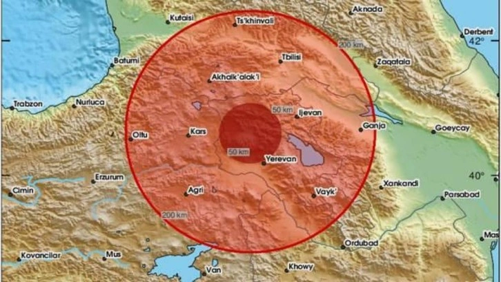 Ermenistan-Türkiye sınırında deprem