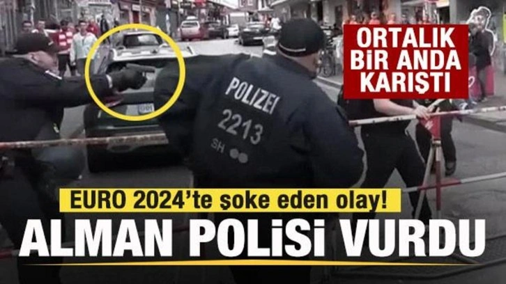 EURO 2024'te şoke eden olay! Ortalık bir anda karıştı! Alman polisi vurdu!