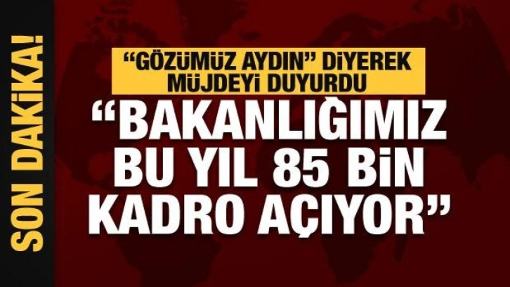 Fahrettin Koca paylaştı: Bakanlığımız, bu yıl 85 Bin kadro açıyor. Gözümüz aydın