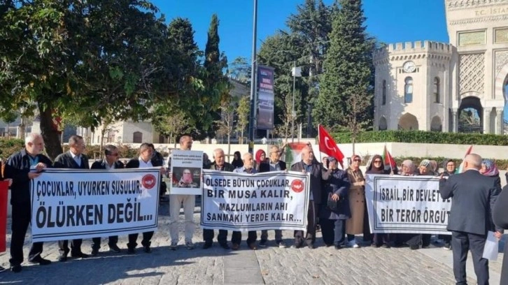 Fatih Muhtarlar Derneği üyelerinden İsrail'e tepki