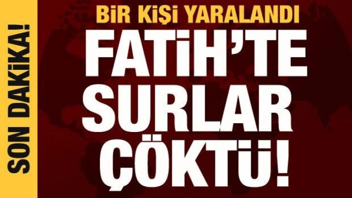 Fatih'te sağanak yağış nedeniyle surlarda çökme: Bir kişi yaralandı