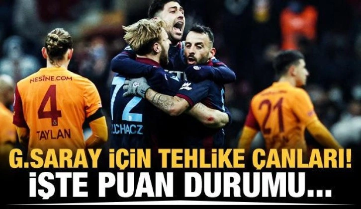 Galatasaray için tehlike çanları! İşte puan durumu