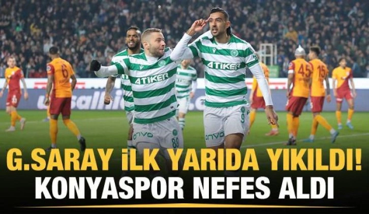 Galatasaray ilk yarıda yıkıldı! Konyaspor nefes aldı