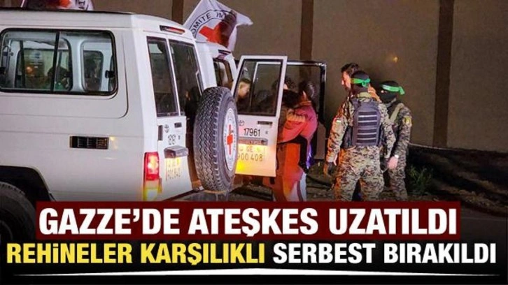 Gazze'de ateşkes uzatıldı! Rehine karşılıklı serbest bırakıldı