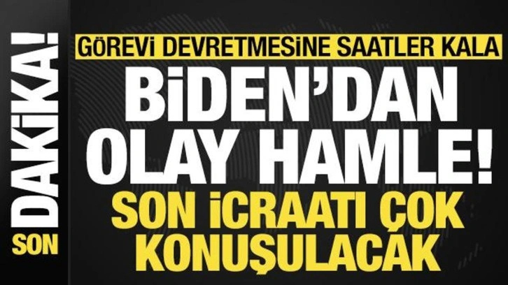 Görevi devretmesine saatler kala Biden'dan Trump'a karşı olay hamle: Birçok isme af kararı