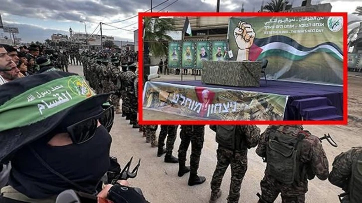 Hamas'la İsrail arasında 5. tur esir takası! İsrail'e pankartlı gönderme