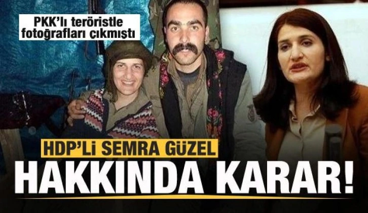 HDP Diyarbakır Milletvekili Semra Güzel hakkında karar