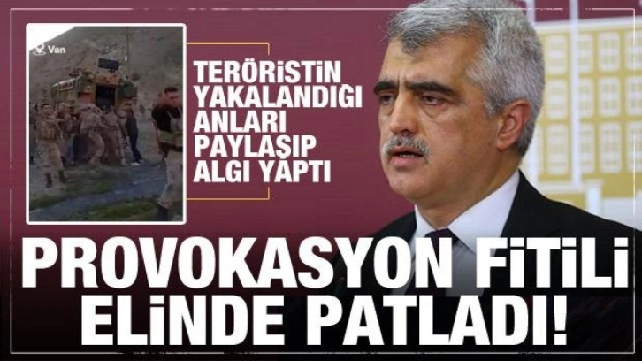 HDP'li Gergerlioğlu'nun provokasyon fitili elinde patladı! PKK'lı teröriste kalkan ol