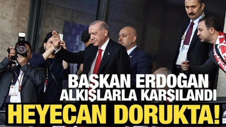 Heyecan dorukta: Başkan Erdoğan millilere destek için Almanya'da!