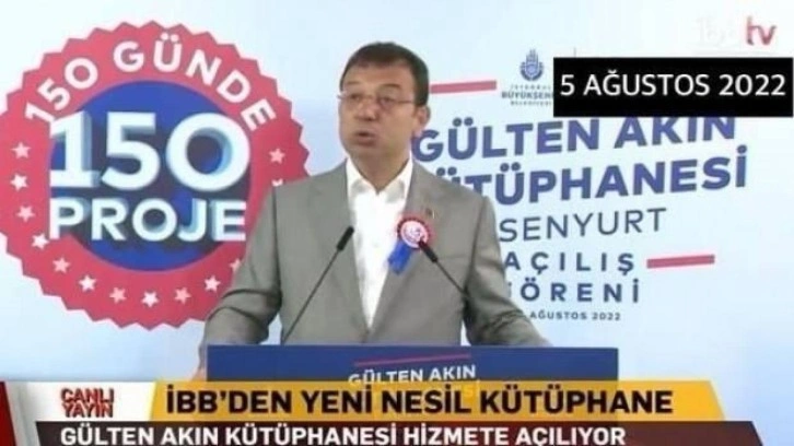 İBB Başkanı İmamoğlu 4 ay önce açılışını yaptığı kütüphaneyi yeniden açtı