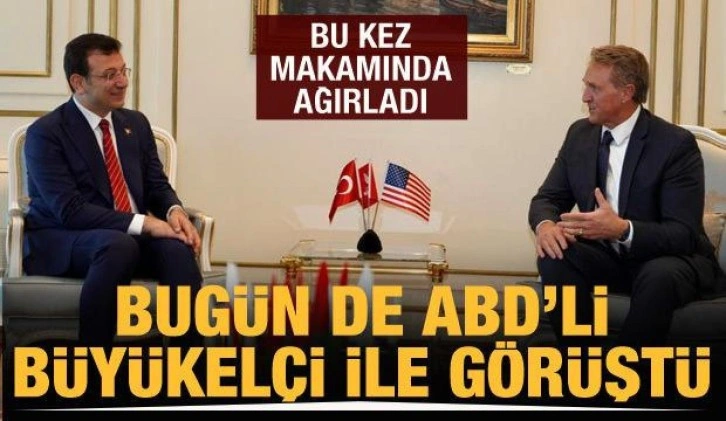 İBB Başkanı İmamoğlu bugün de ABD Büyükelçisi ile görüştü! Bu kez makamında ağırladı