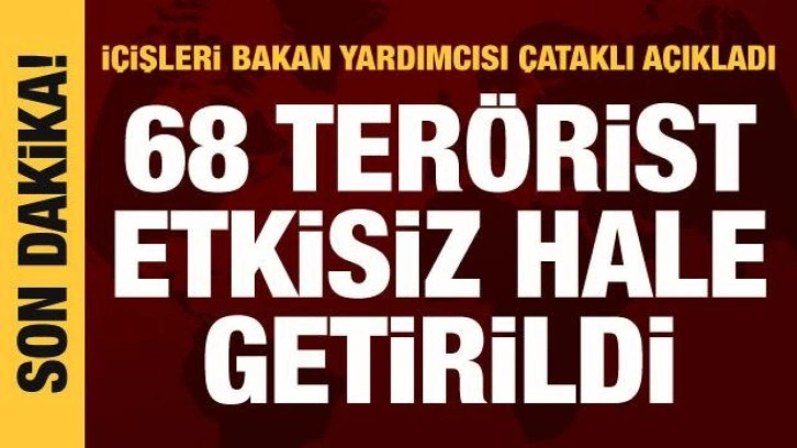 İçişleri Bakanlığı: Bir ayda 68 terörist etkisiz hale getirildi