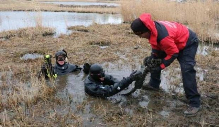 Iğdır'daki operasyonda gölette 145 uçaksavar mühimmatı bulundu