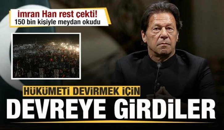 İmran Han'dan rest: Hükümeti devirmek için devreye girdiler! Kim olduklarını biliyoruz