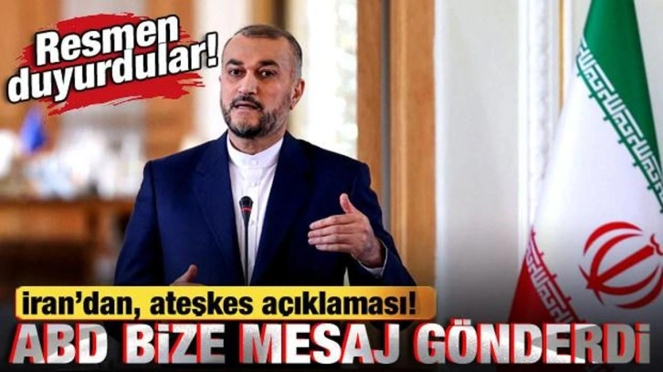 İran'dan ateşkes açıklaması! ABD'nin kendilerine yolladığı mesajı paylaştılar!