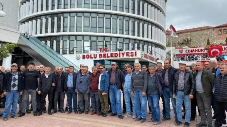 İşçiler isyan etti! Bolu Belediyesi önünde eylem