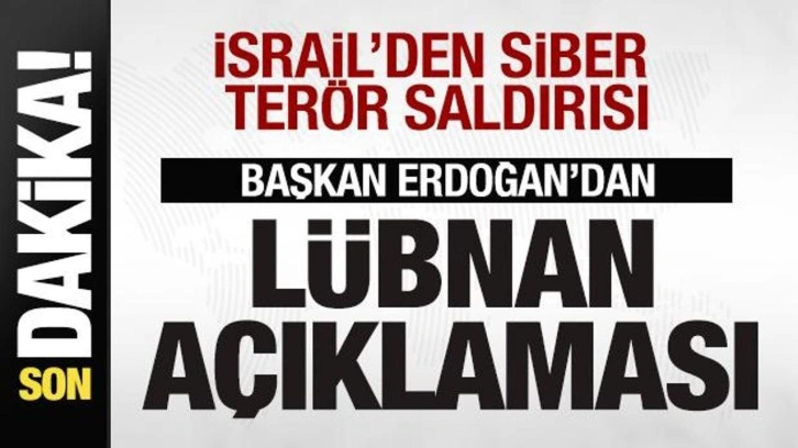 İsrail'den siber terör saldırısı! Başkan Erdoğan'dan son dakika açıklaması