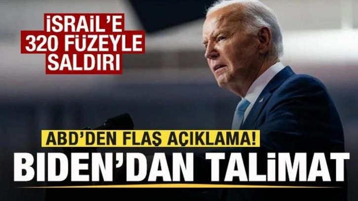 İsrail'e 320 füzeyle saldırı! ABD'den son dakika açıklaması! Biden'dan talimat