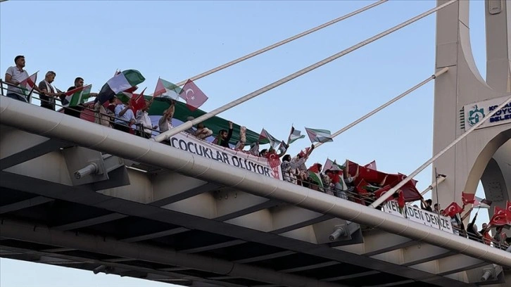 İsrail'in Gazze'ye yönelik saldırıları Kocaeli'de protesto edildi