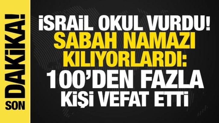 İsrail ordusu Gazze'de okul vurdu: 100'den fazla Filistinli vefat etti