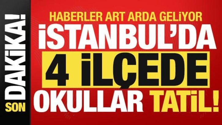 İstanbul'da okullar tatil mi? Son dakika kararı! 4 ilçede eğitime kar engeli!