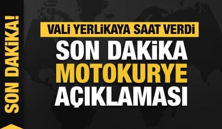 İstanbul Valiliği'nden son dakika motokurye açıklaması